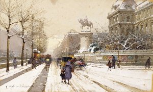 Párizs télen alkotó: Eugene Galien Laloue