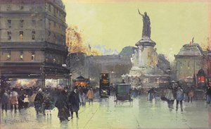 Köztársaság tér, Párizs alkotó: Eugene Galien Laloue