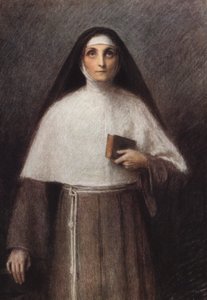 Szent Klára (színes litográfia)