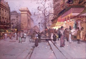 St. Denis kapu alkotó: Eugene 1854-1941 Galien-Laloue