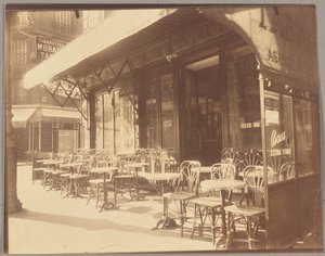 Café, Avenue de la Grande-Armée alkotó: Eugène Atget