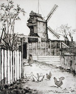 Moulin de la Galette, a „Du Ier au XXeme: Les Arondissements de Paris...” című művéből, 1903-ban (rézkarc)