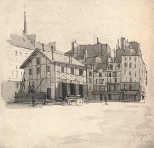 Régi házak a Quai des Orfevres-ben, 1915