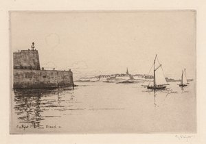 Saint-Malo Vue de Dinard (Saint-Malo vu de Dinard) alkotó: Eugene Bejot