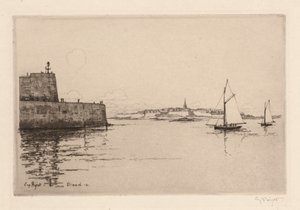 Saint-Malo Vue de Dinard (Saint-Malo vu de Dinard) alkotó: Eugene Bejot