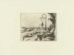 Városkép az Austerlitz-híddal és a Szajnával Párizsban Pont d