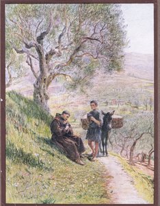 Szent Ferenc megszelídíti a vad teknős galambokat, 1919