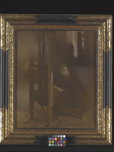 Művész a festőállványon (olaj, vászon) alkotó: Eugène Carrière