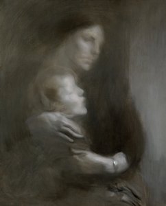 Kismama (szenvedés) (olaj, vászon) alkotó: Eugène Carrière