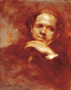 Pau Casals gordonkaművész, karmester és spanyol zeneszerző (1876-1973) portréja 1903 (olaj, vászon) alkotó: Eugène Carrière