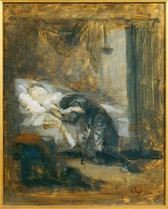 Scene de Theatre - Jelenet a színházban ... (festmény, vászon) alkotó: Eugène Carrière