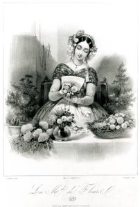 A virágárus c. 1840 alkotó: Eugene Charles Francois Guerard