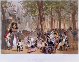 A Guignol Színház a Champs Elysees-n, 1856