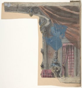 Színpadi díszlet az Opérában, Párizs, 1828-90.