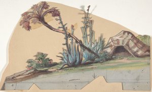 Színpadi díszlet az Opérában, Párizs, 1830-90. alkotó: Eugene Ciceri