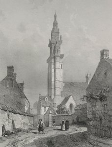 Festői és romantikus utazások az ókori Franciaországban. Bretagne: Roscoff templom.