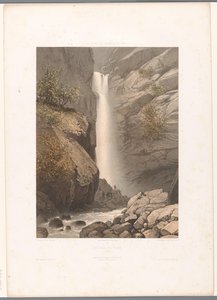 Kilátás a Dard-vízesésre Cascade du Dard (cím az objektumon) Nézetek Svájcban, Savoyában és Tirolban (sorozat címe) La Suisse, la Savoie et le Tyrol (sorozat címe a tárgyon)