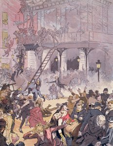 Tűz az Opera Comique-ban, 1887. május 25. (színes litó)