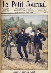 Merényletkísérlet Fernand Labori ellen, aki Alfred Dreyfus egyik ügyvédje védte a második hadbírósági tárgyalásán Rennes-ben, a Le Petit Journal 1899. augusztusában.
