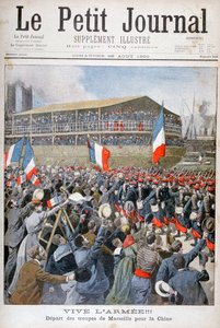 Francia csapatok indulnak Kínába, 1900 alkotó: Eugene Damblans