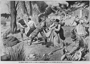 A román parasztfelkelés, illusztráció a "Le Pelerin" 1907. április 7-i számából.