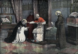 „A szentség vitája”: Aquinói Szent Tamás, IV. Urbán pápa és Szent Bonaventúra. (San Tommaso d