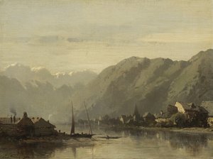 Egy svájci tó, 1838-90 alkotó: Eugene Deshayes
