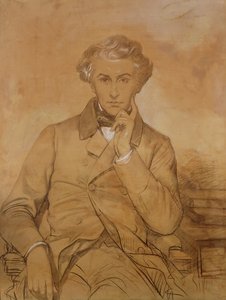 Henri Reber (1807-80) portréja (ceruza és fehér kréta papíron)