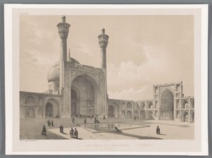 Az iszfaháni Jameh mecset udvara Cour intérieure de la grande mosquee (Ispahan) (cím a tárgyon) Perzsa tájak (sorozat címe) Perse modern (sorozat címe)