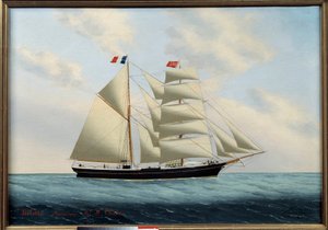 A brig Violet. Eugene Margueritte-Grandin festménye Eugene Grandinnál (1833-1916)