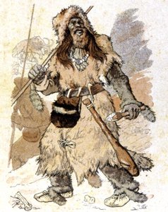 Az ember a paleolitikumban, 1900 körül (illusztráció) alkotó: Eugene Grasset