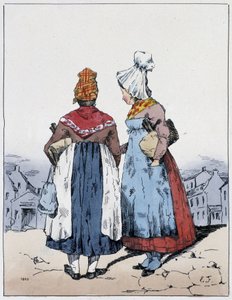 Két nő, Kairó tér – Eugène Forest „” Souvenirs of a loafer” című könyvében, szerk. Delpech, Párizs, v.1830
