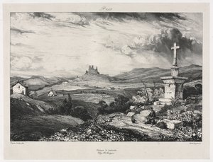 Larderole kastély, 1832. alkotó: Eugene Isabey