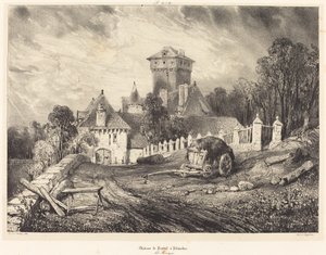Pesteil kastélya Polminhacban alkotó: Eugene Isabey
