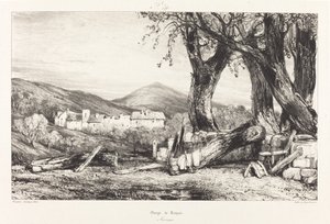 Royat szurdoka, Auvergne alkotó: Eugene Isabey