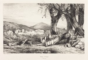 Royat-szoros, Auvergne alkotó: Eugene Isabey