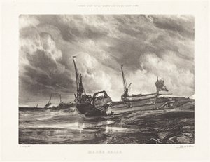 Apály (Low Tide) alkotó: Eugene Isabey