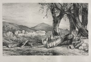 Festői és romantikus utazások a régi Franciaországban: Auvergne (II. köt.), Royat-szurdok, 79. tábla alkotó: Eugene Isabey