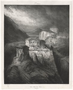 Festői és romantikus utazások a régi Franciaországban: Auvergne (II. köt.): St. John Church, Thiers, 129. tábla alkotó: Eugene Isabey