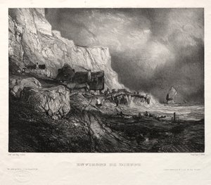 Hat tengerészgyalogos: Dieppe környéke alkotó: Eugene Isabey