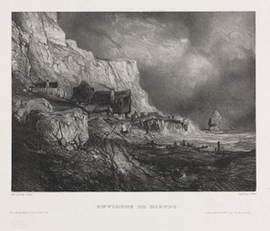 Hat tengerészgyalogos: Dieppe környéke alkotó: Eugene Isabey