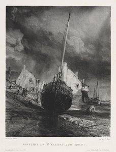 Hat tengerészgyalogos: Szent Valéry sur Somme szuvenírje alkotó: Eugene Isabey