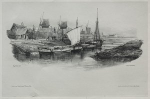 Emléktárgyak: Csatornapart alkotó: Eugene Isabey