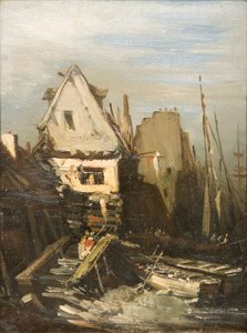 "A normann kikötő", 1823-1886 alkotó: Eugene Isabey
