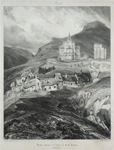 Festői és romantikus utazások az ókori Franciaországban, Auvergne: A Szent Nectaire-templom apszisa alkotó: Eugene Isabey
