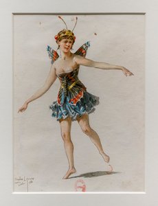 A Korrigane. Charles-Marie Widor balettje, jelmezmodell. 1880, toll, akvarell és gouache papíron.