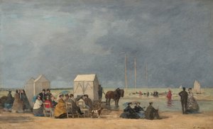 Fürdőidő Deauville-ben alkotó: Eugene Louis Boudin