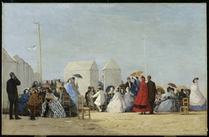 Strand Trouville közelében, 1864 alkotó: Eugene Louis Boudin