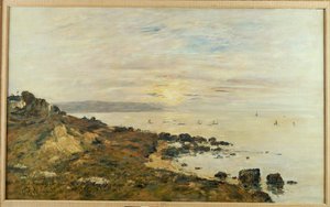 Cliffs at Benerville, Sunset, 1897 alkotó: Eugene Louis Boudin