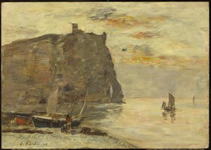 Cliffs at Etrétat, 1894 alkotó: Eugene Louis Boudin